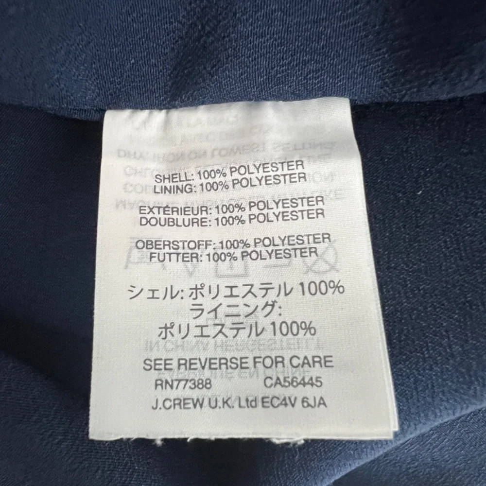 J. Crew Mercantile Navy Blue High Waisted Ruffle Hem Cap Sleeve Women's Dress XS